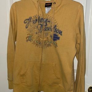 Yellow Women’s Harley Davidson Hooded Sweatshirt